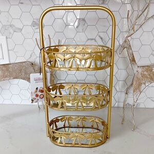 NEW! MIRRORED Tiered VANITY TRAY W/BOWS